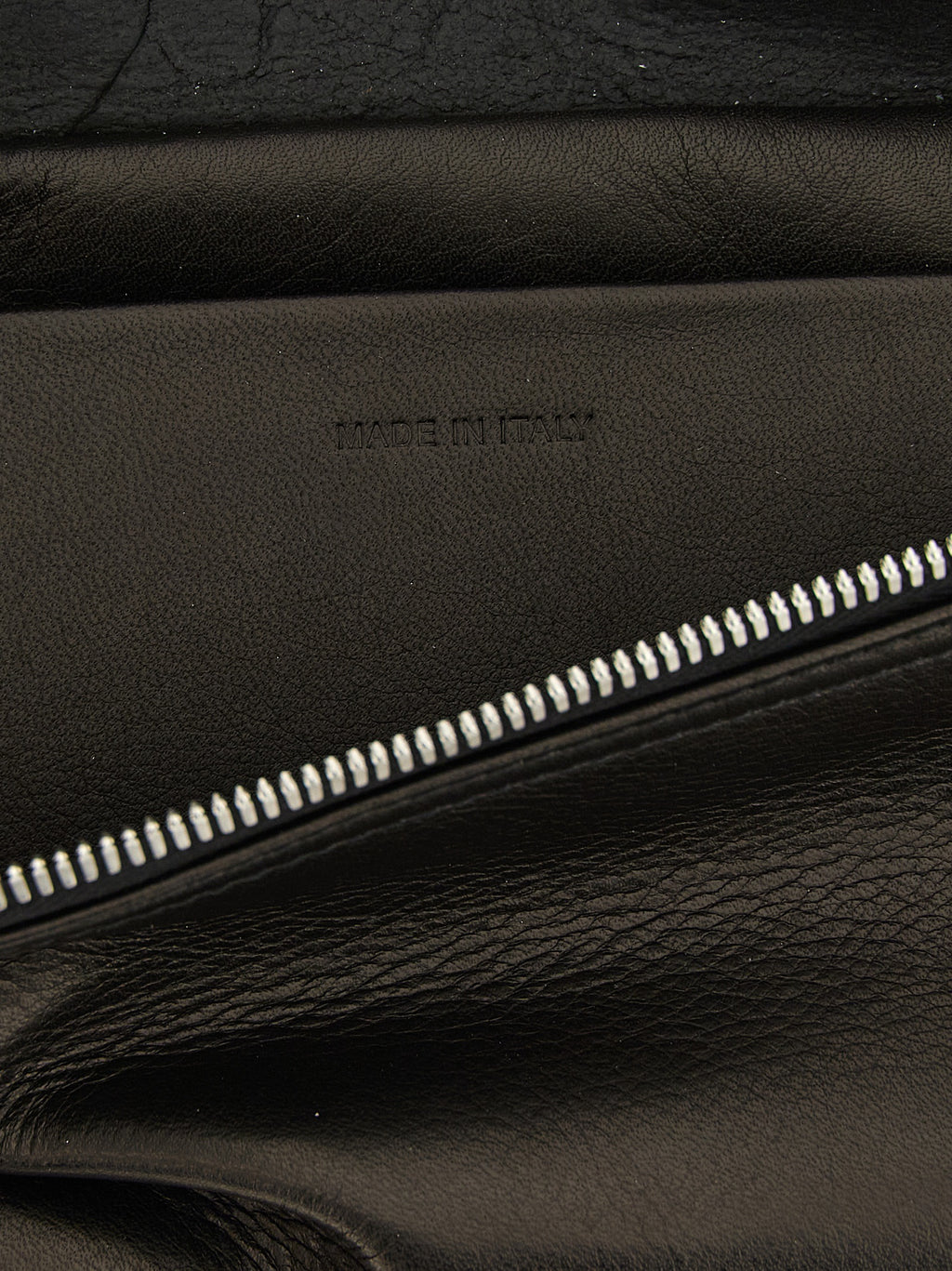 Black Calfskin Geo Bumbag