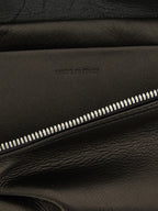 Black Calfskin Geo Bumbag
