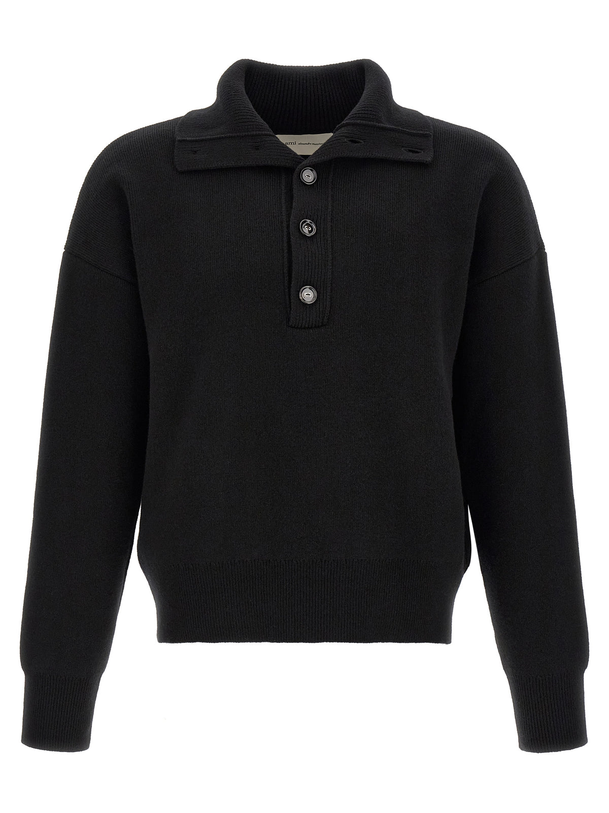 Wool High-Neck Cardigan