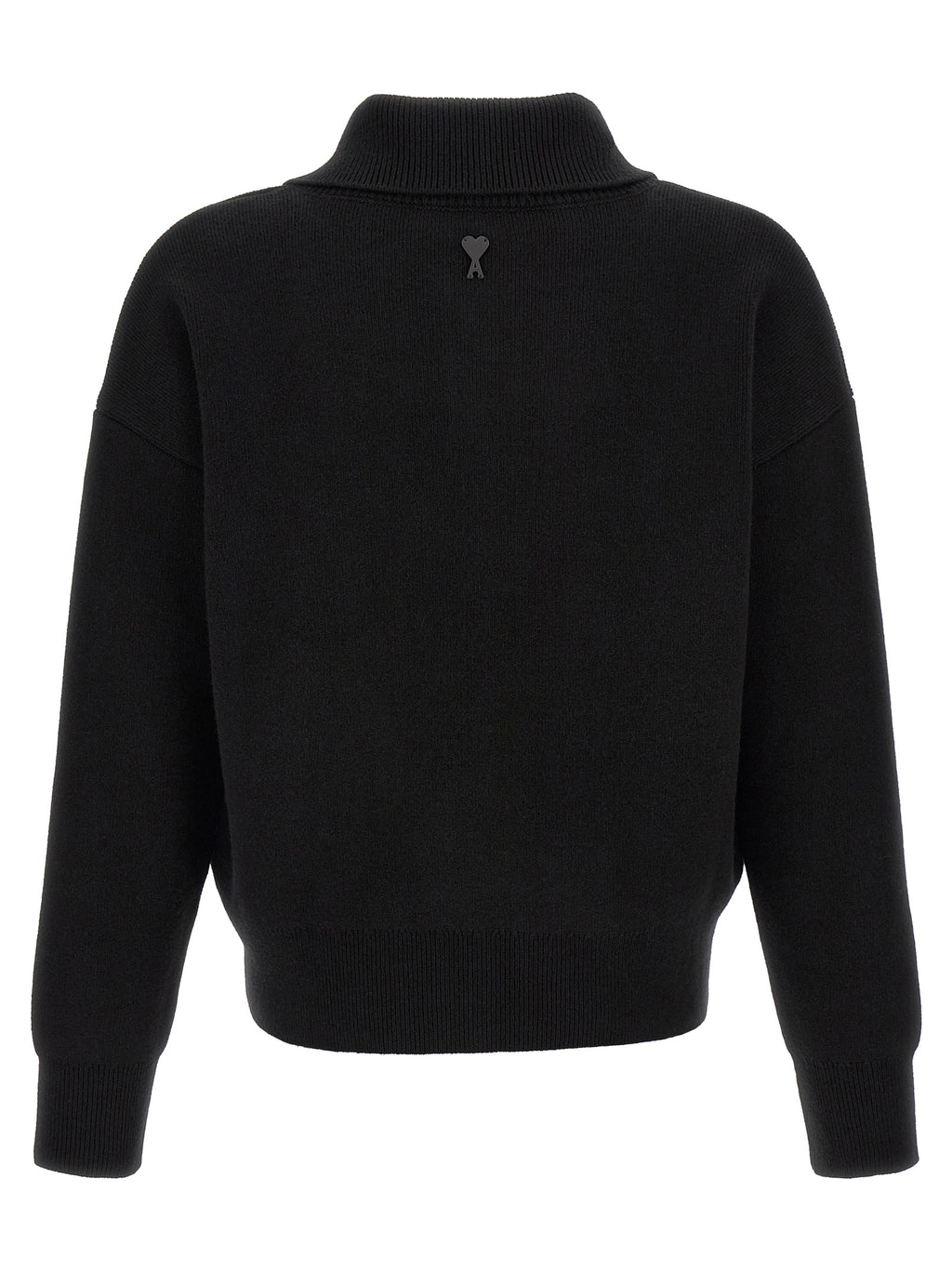 Wool High-Neck Cardigan