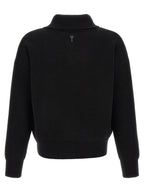 Wool High-Neck Cardigan