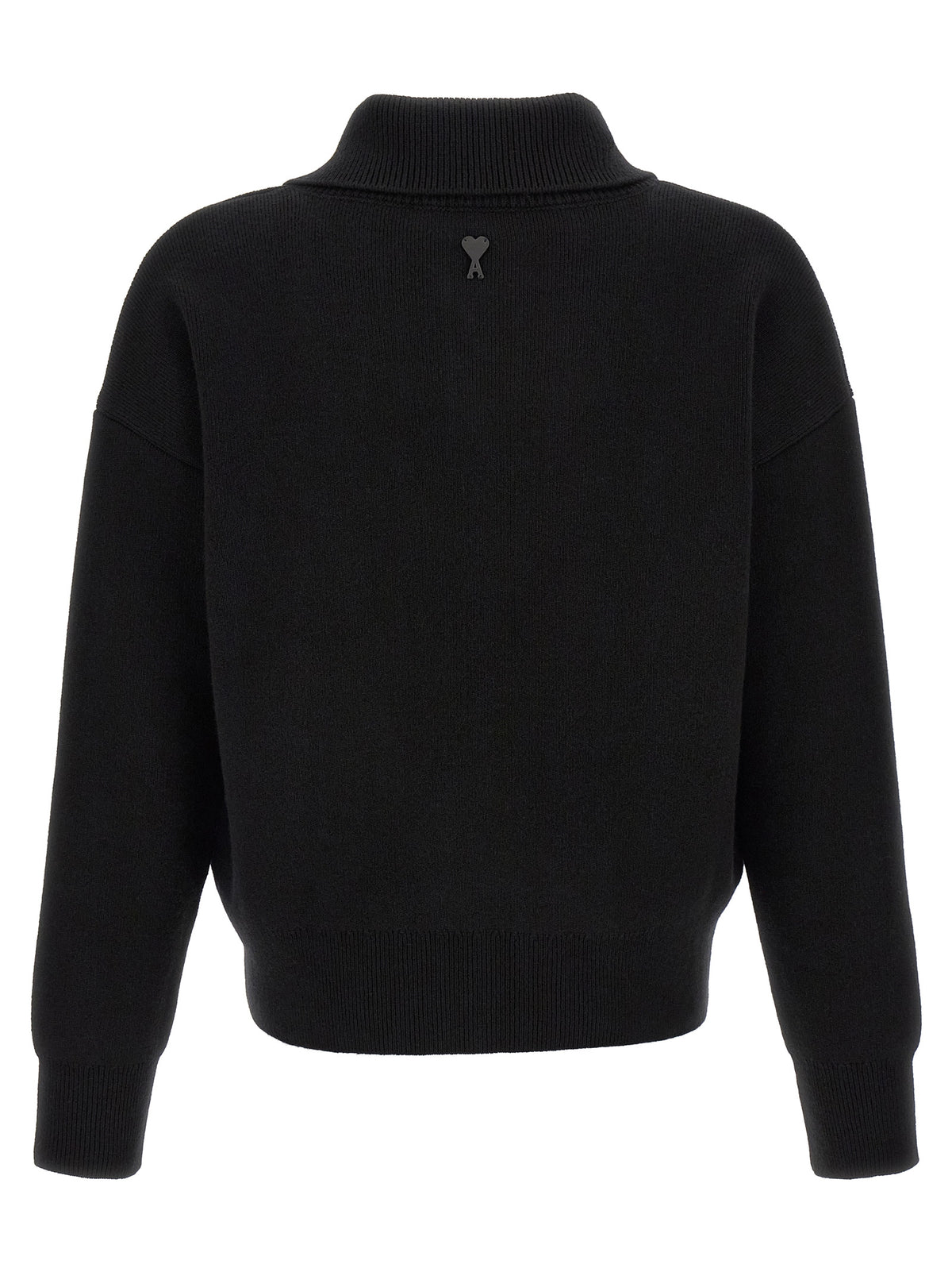 Wool High-Neck Cardigan