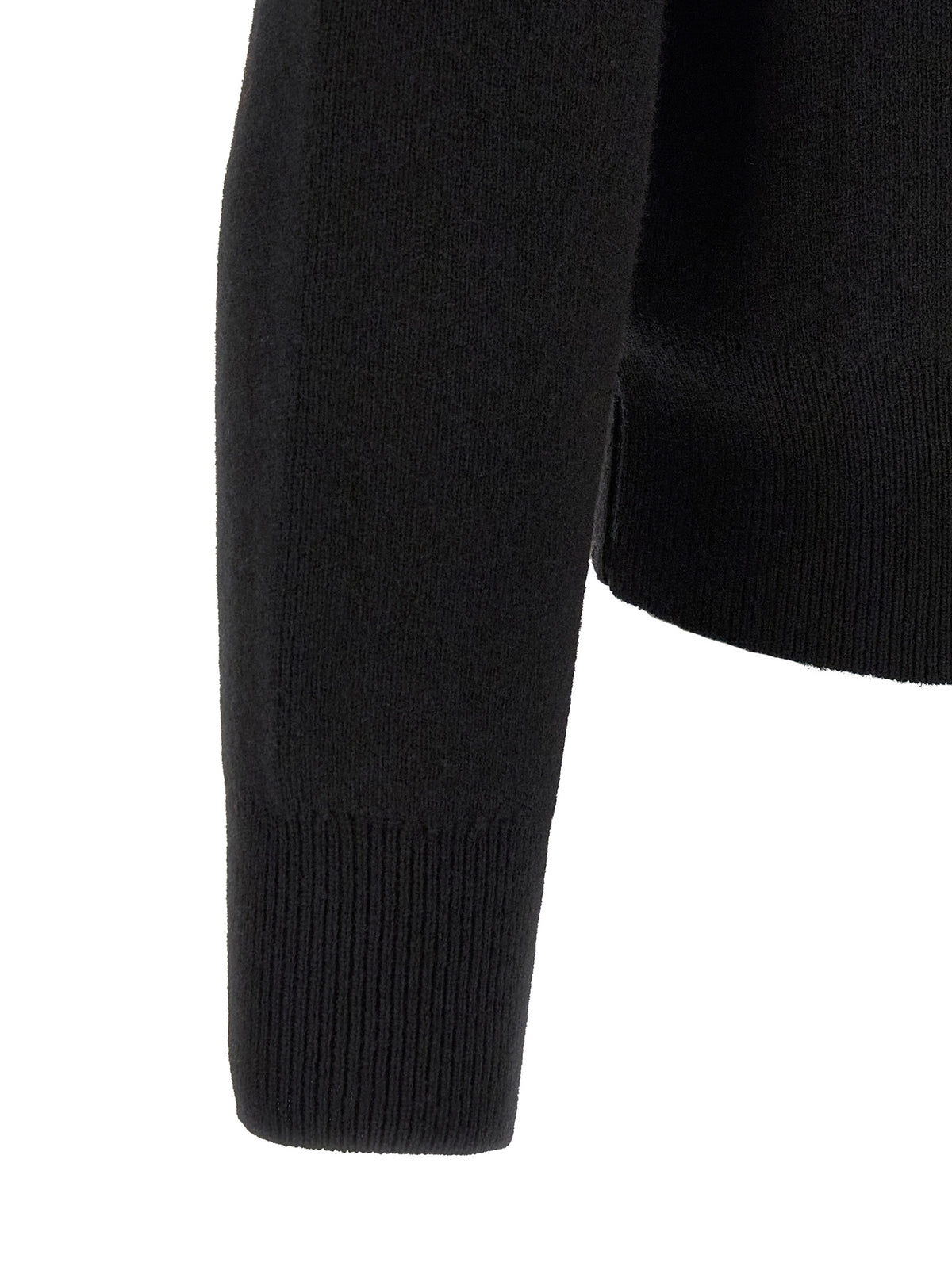 Wool High-Neck Cardigan