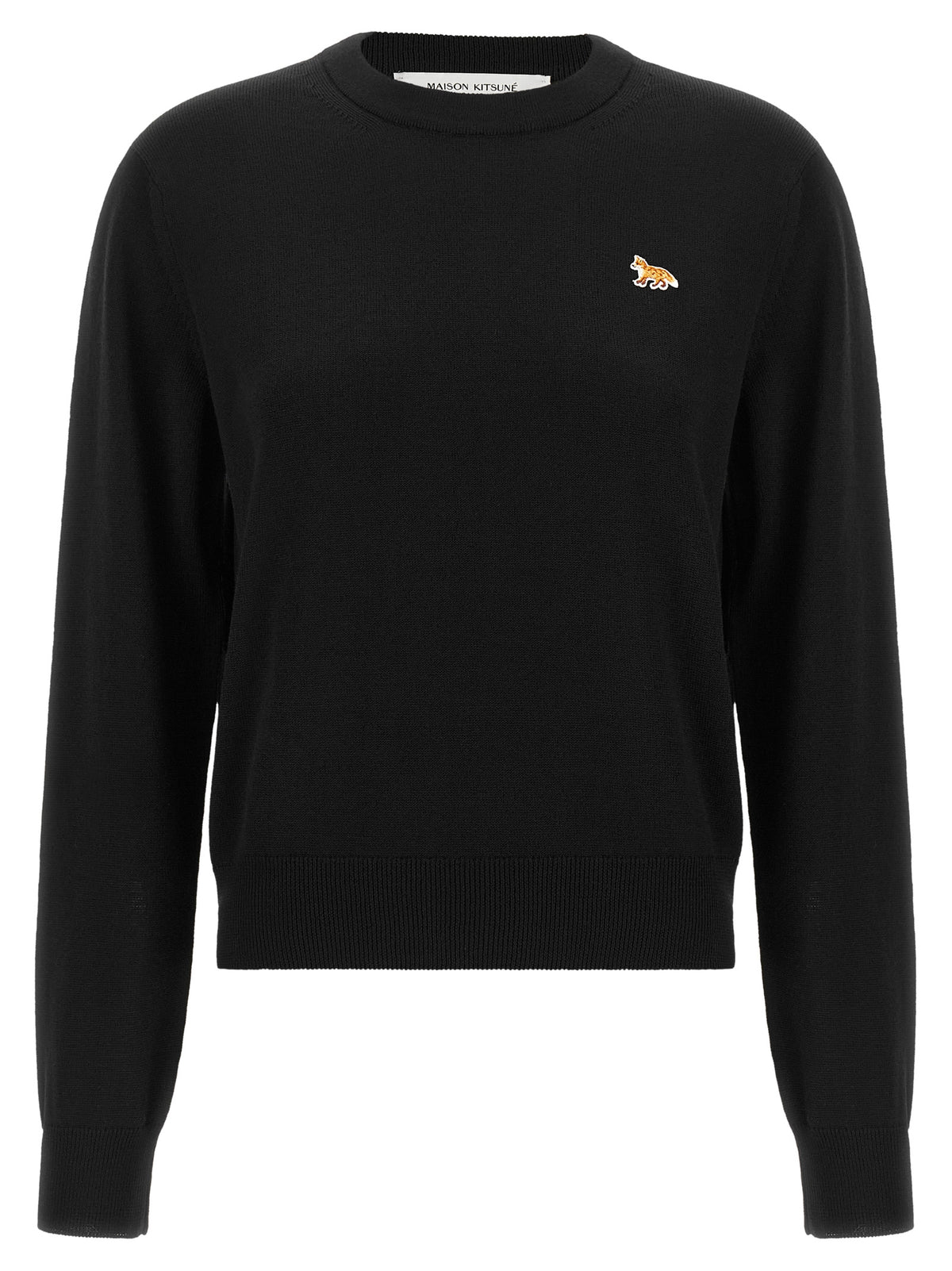 Black Merino Wool Crew Neck Sweater