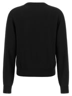 Black Merino Wool Crew Neck Sweater