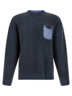 Blue Wool K-Pickler Crew Neck Sweater