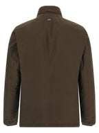 Rich Brown Polyester Full-Length Jacket