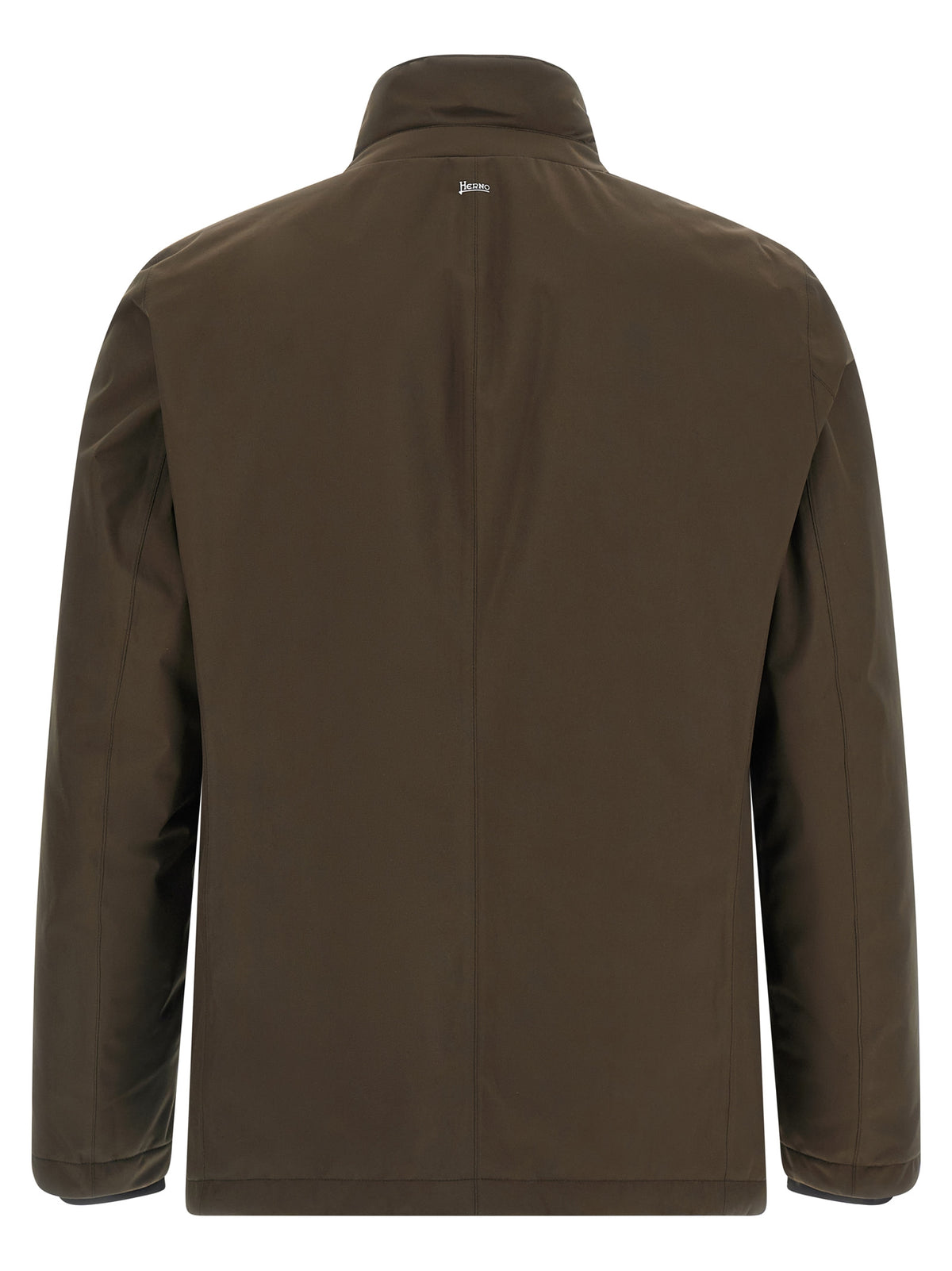 Rich Brown Polyester Full-Length Jacket