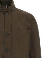 Rich Brown Polyester Full-Length Jacket