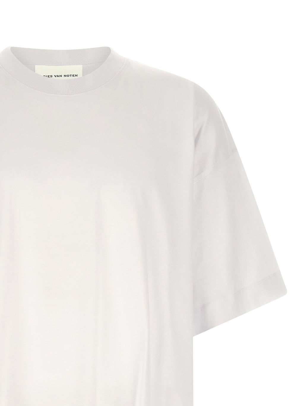 Oversized White Cotton Heno T-Shirt