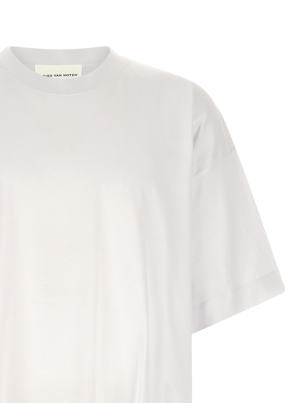 Oversized White Cotton Heno T-Shirt