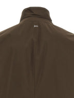 Rich Brown Polyester Full-Length Jacket