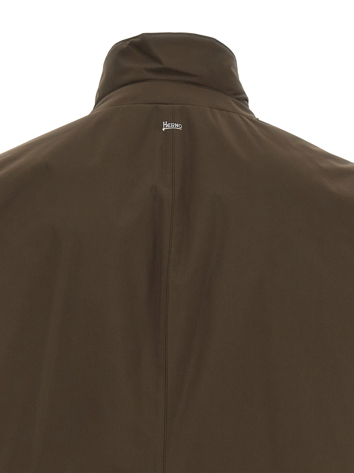 Rich Brown Polyester Full-Length Jacket
