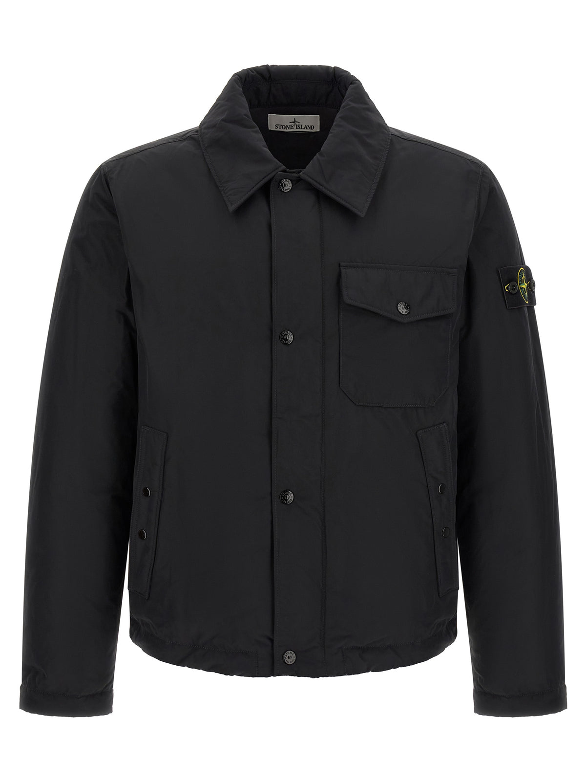 Black Polyester Overshirt