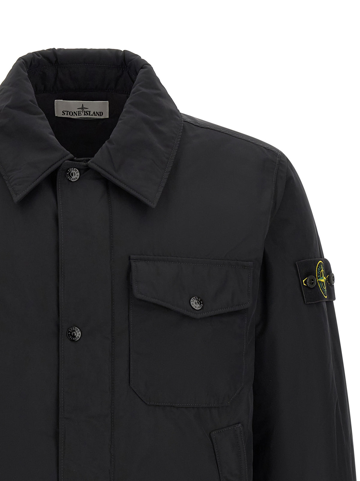 Black Polyester Overshirt