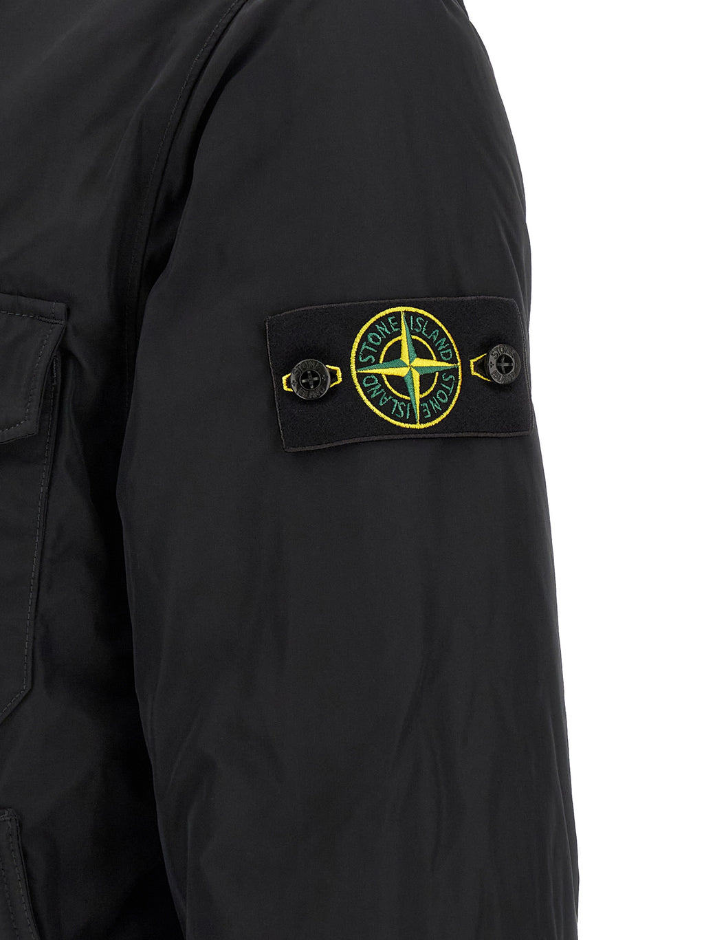 Black Polyester Overshirt