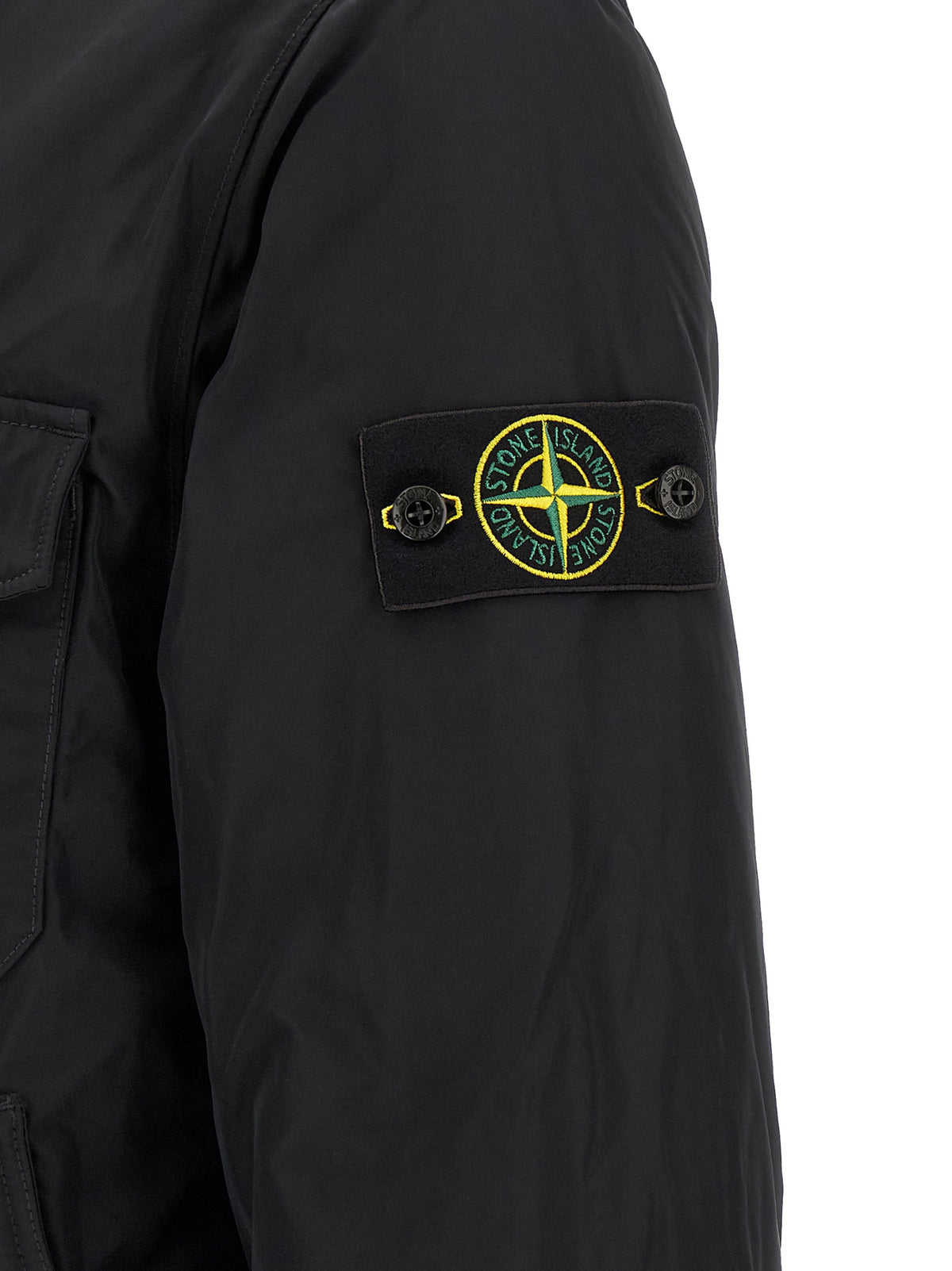 Black Polyester Overshirt