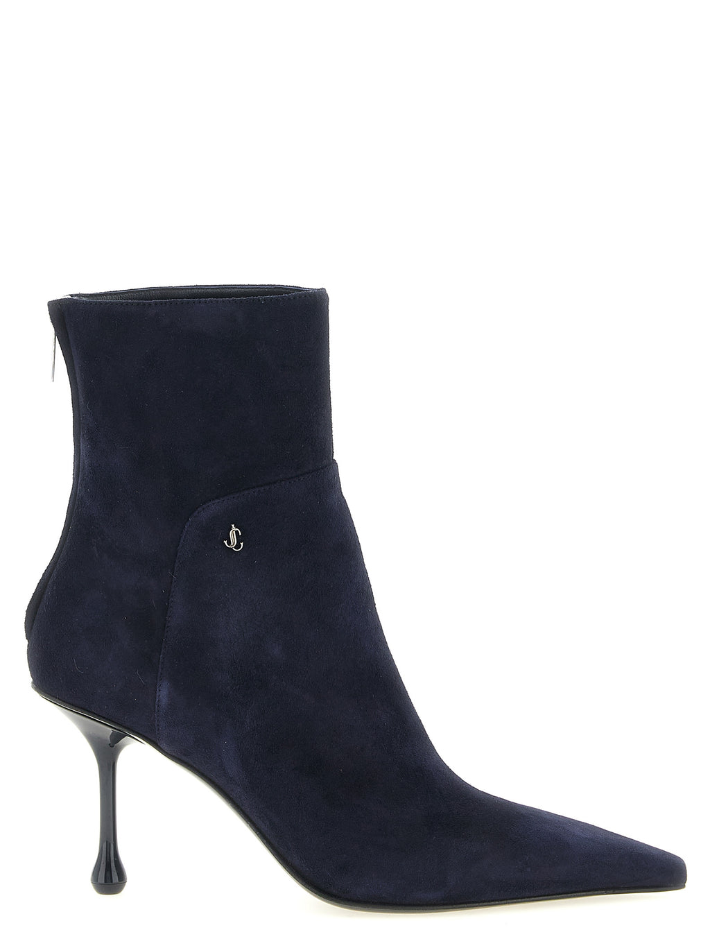 Navy Blue Suede Cycas Ankle Boots