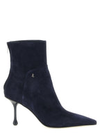 Navy Blue Suede Cycas Ankle Boots
