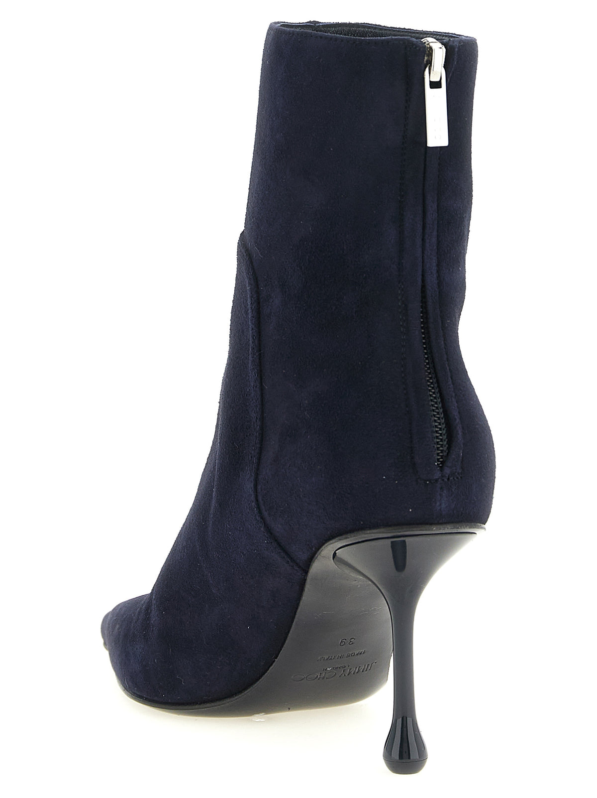 Navy Blue Suede Cycas Ankle Boots