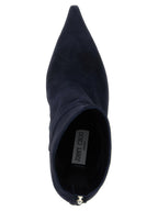 Navy Blue Suede Cycas Ankle Boots