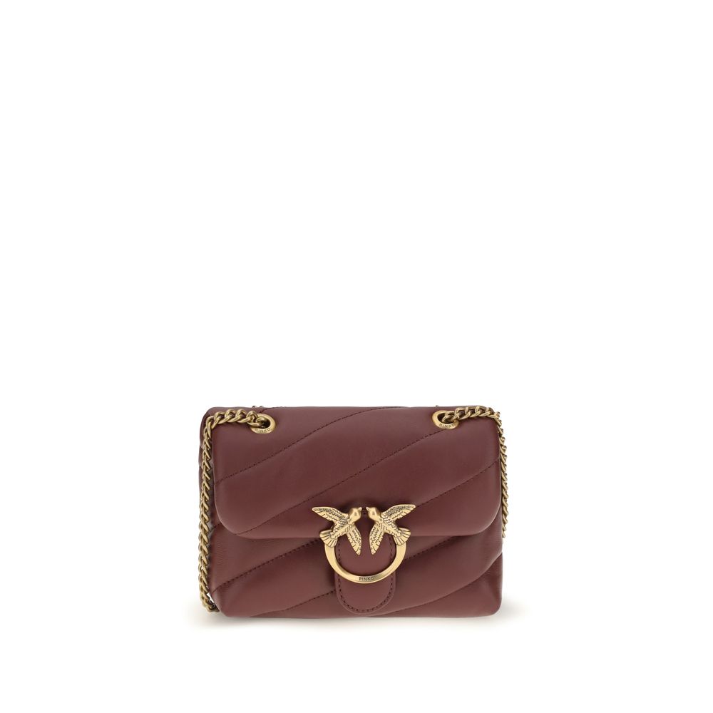 Bordeaux Calf Leather Love Baby Crossbody Bag