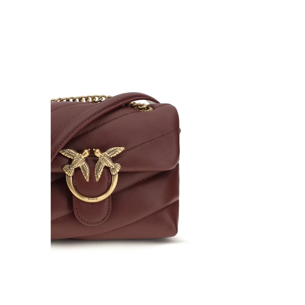 Bordeaux Calf Leather Love Baby Crossbody Bag