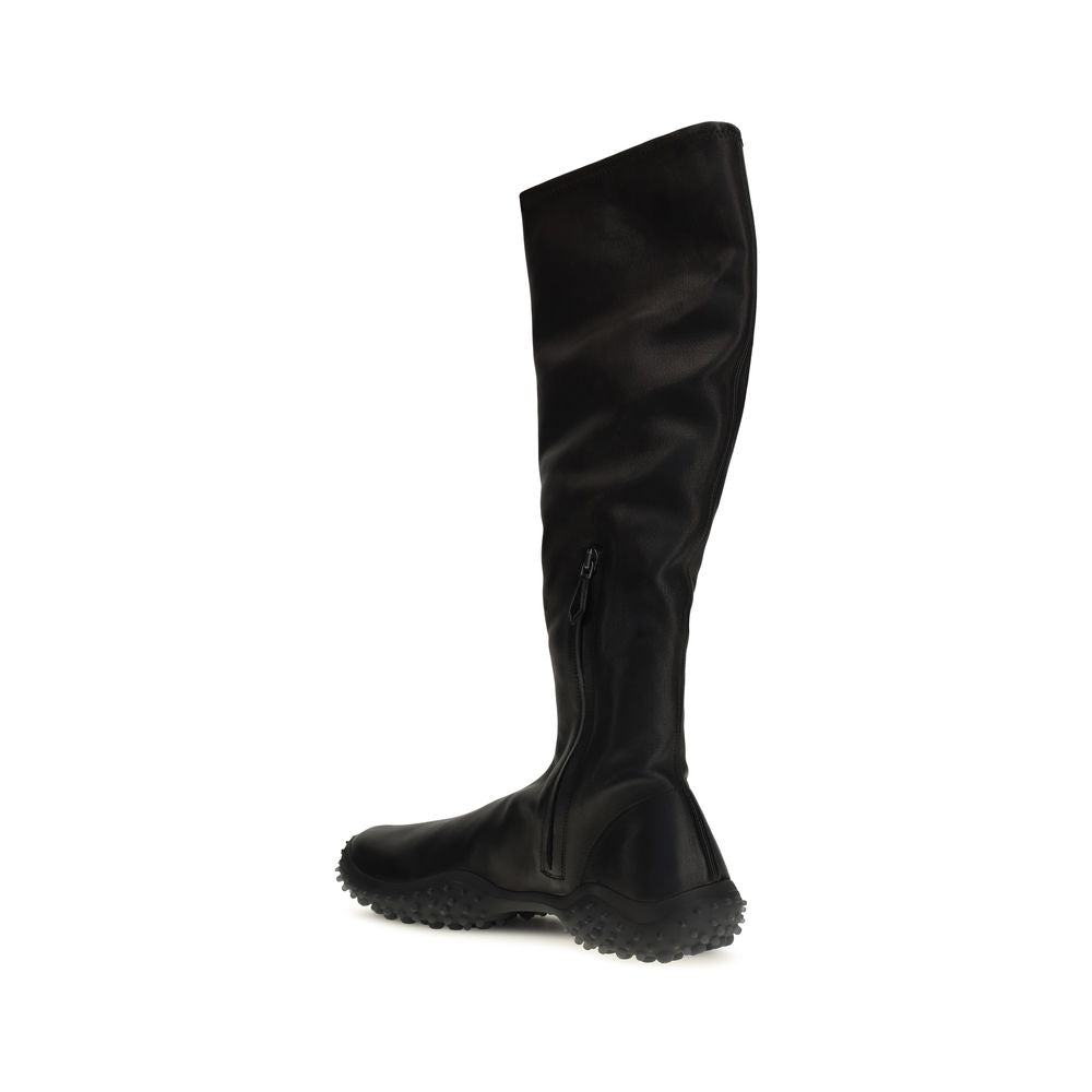 Stretch Nappa Leather Ankle Boots