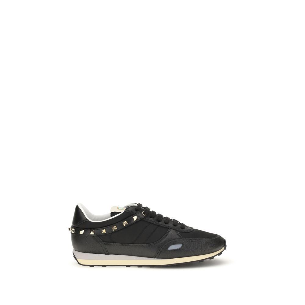 Leather & Nylon Stud Up Sneakers