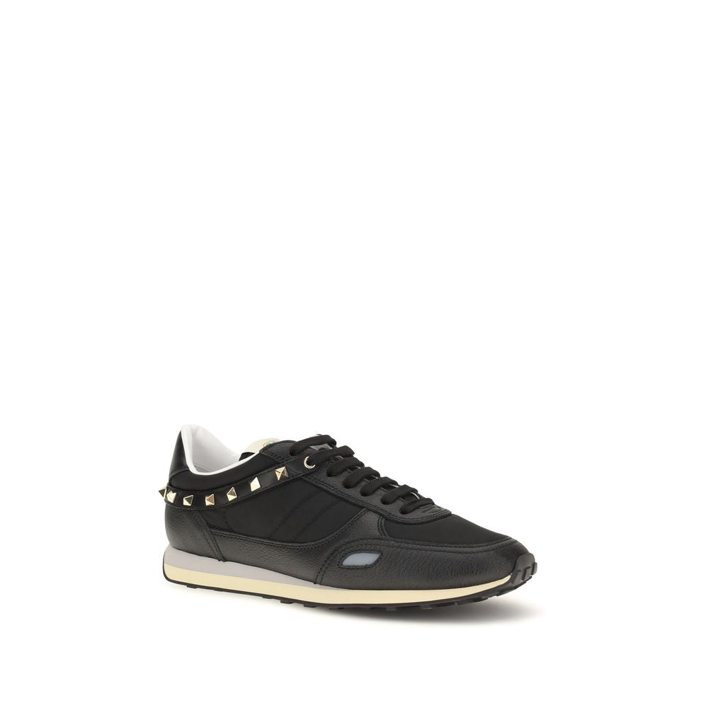 Leather & Nylon Stud Up Sneakers