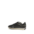 Leather & Nylon Stud Up Sneakers