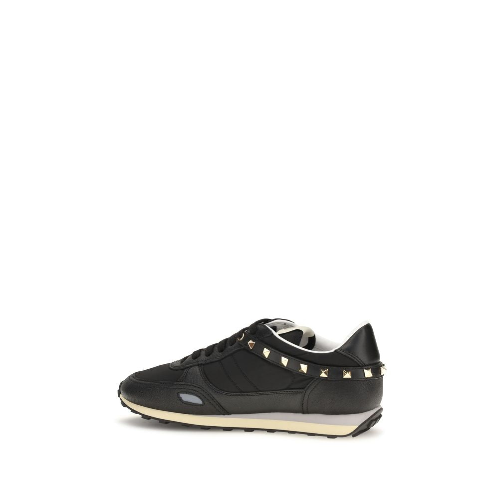 Leather & Nylon Stud Up Sneakers