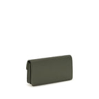 Grainy Calfskin Chain Wallet