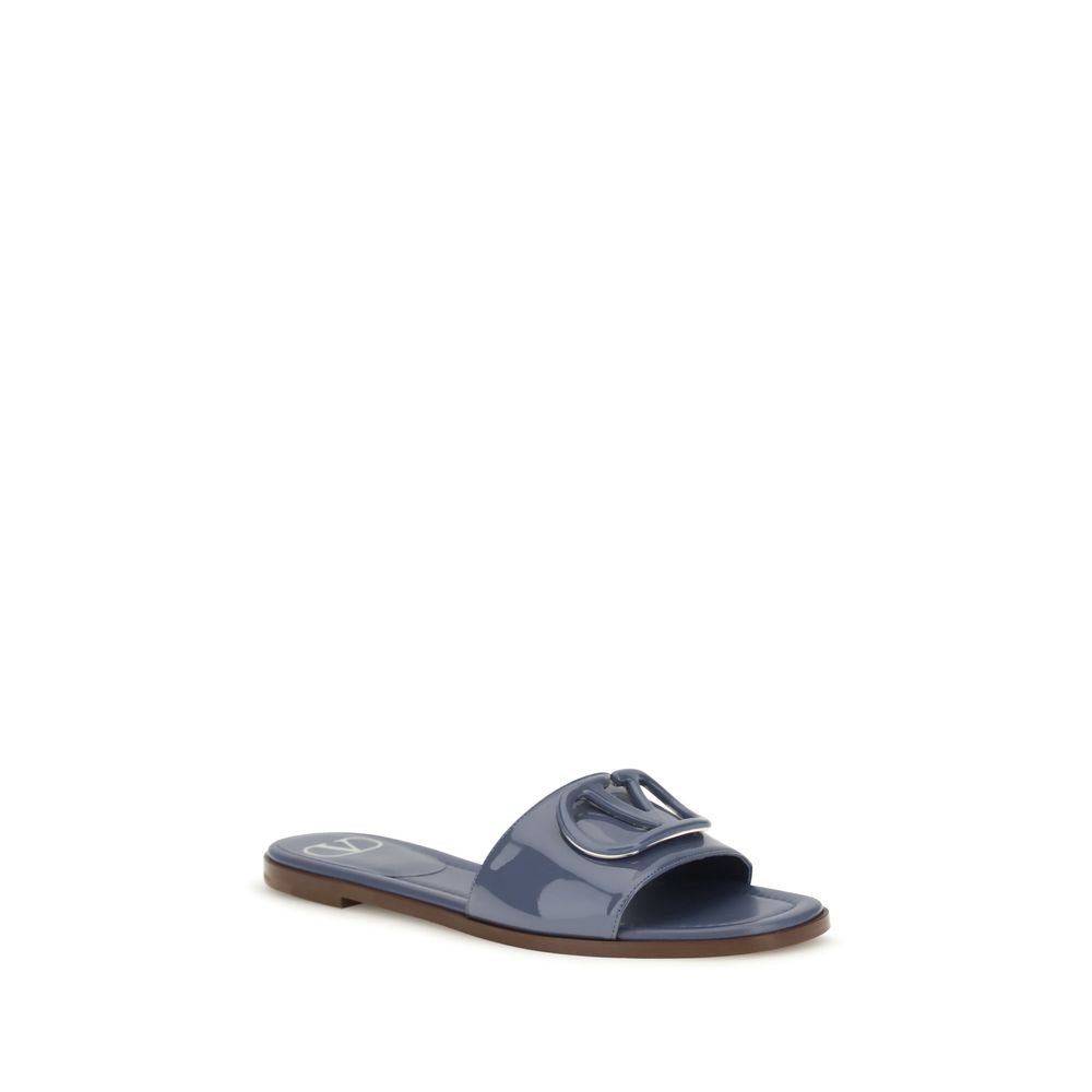 Patented Calf Leather Slide Sandals