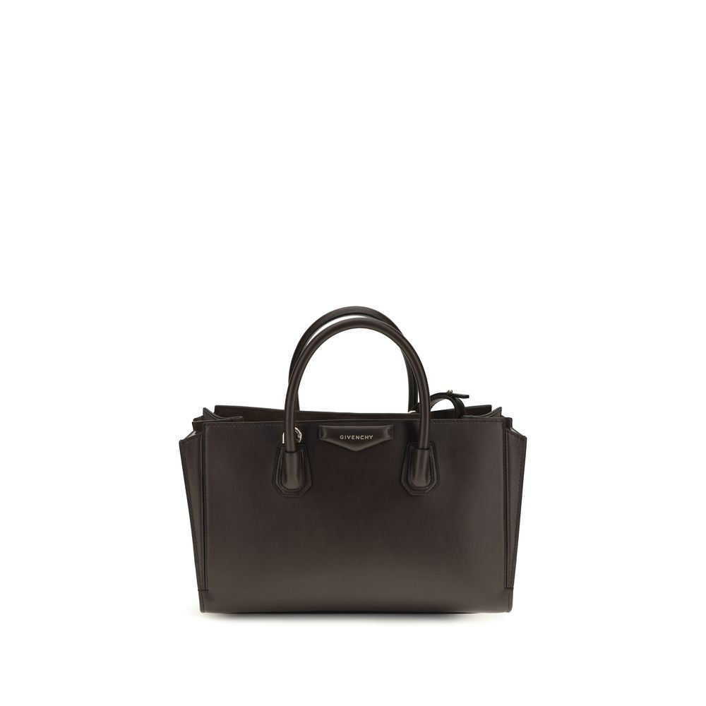 Small Glossy Grained Calfskin Antigona Shoulder Bag