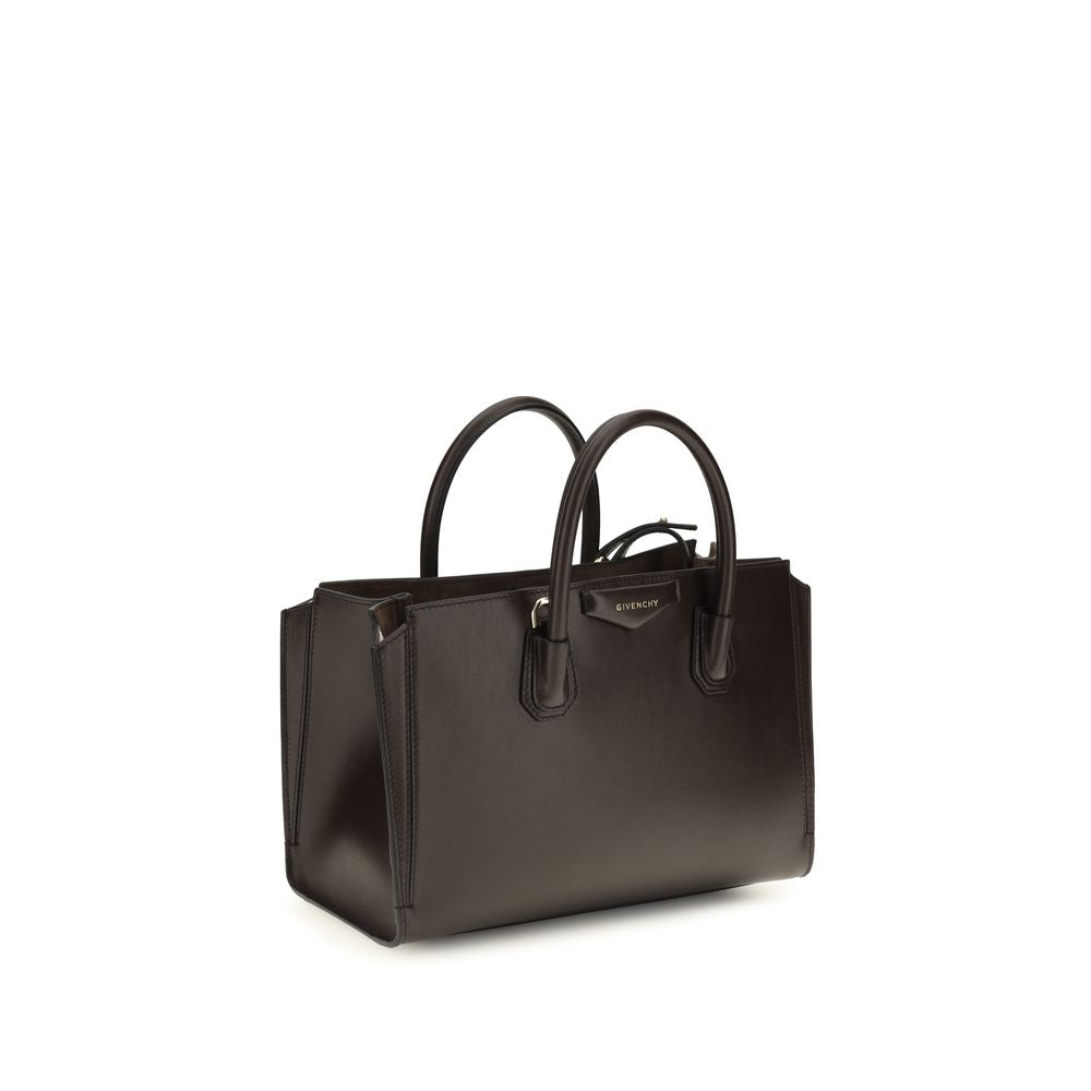 Small Glossy Grained Calfskin Antigona Shoulder Bag