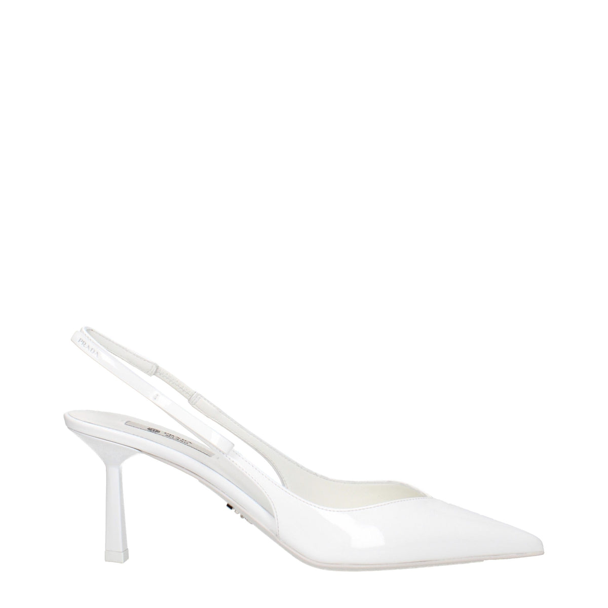 Patent Leather White Sandals