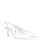Patent Leather White Sandals