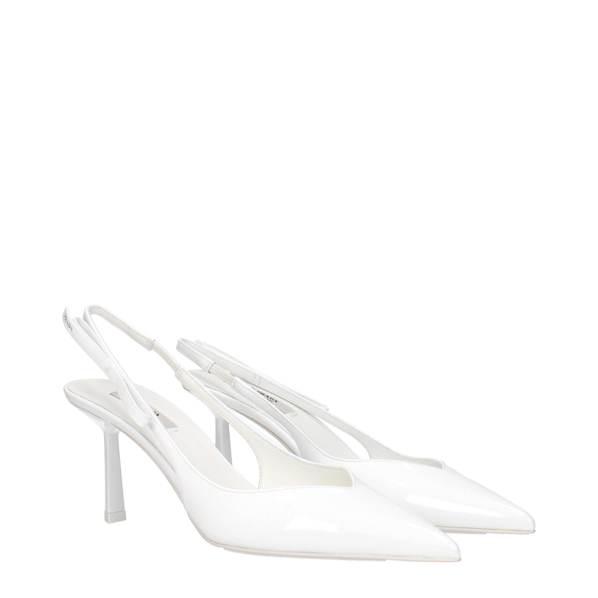 Patent Leather White Sandals