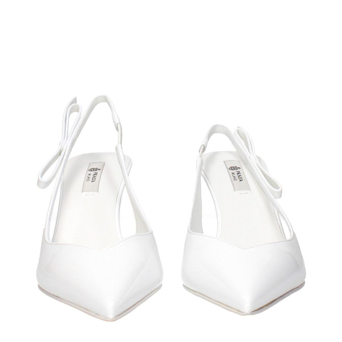 Patent Leather White Sandals