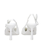 Patent Leather White Sandals
