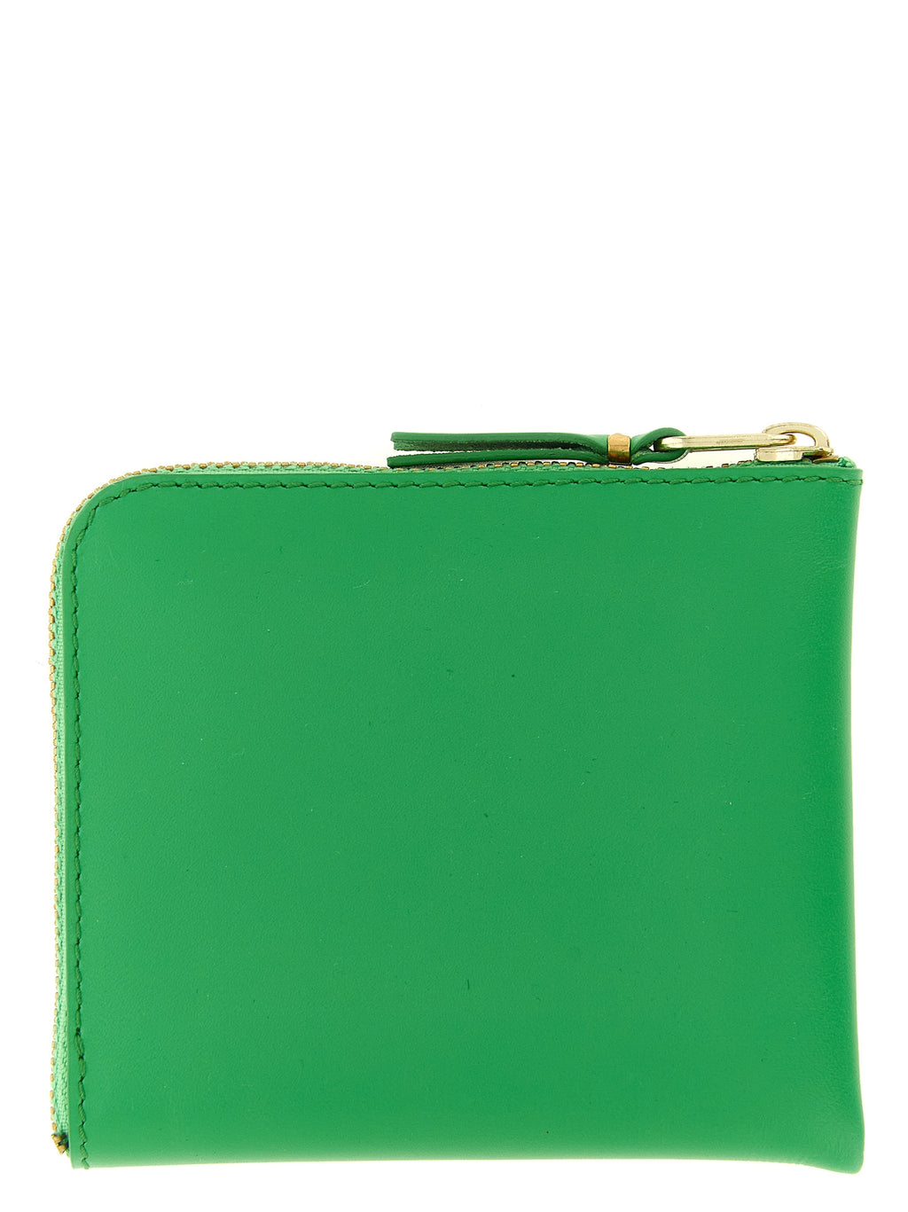 Green Calf Leather Zipped Wallet