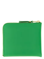 Green Calf Leather Zipped Wallet