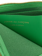 Green Calf Leather Zipped Wallet