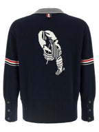 Navy Cotton Lobster Cardigan