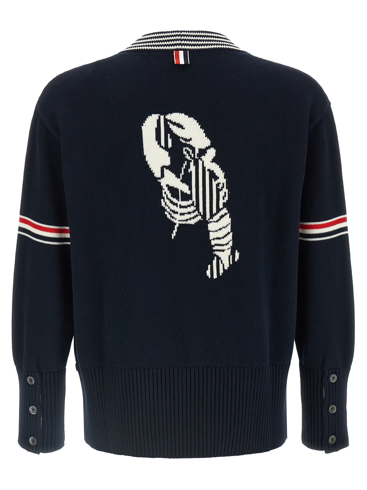 Navy Cotton Lobster Cardigan