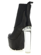 Black Calfskin Beatle Kiss Ankle Boots