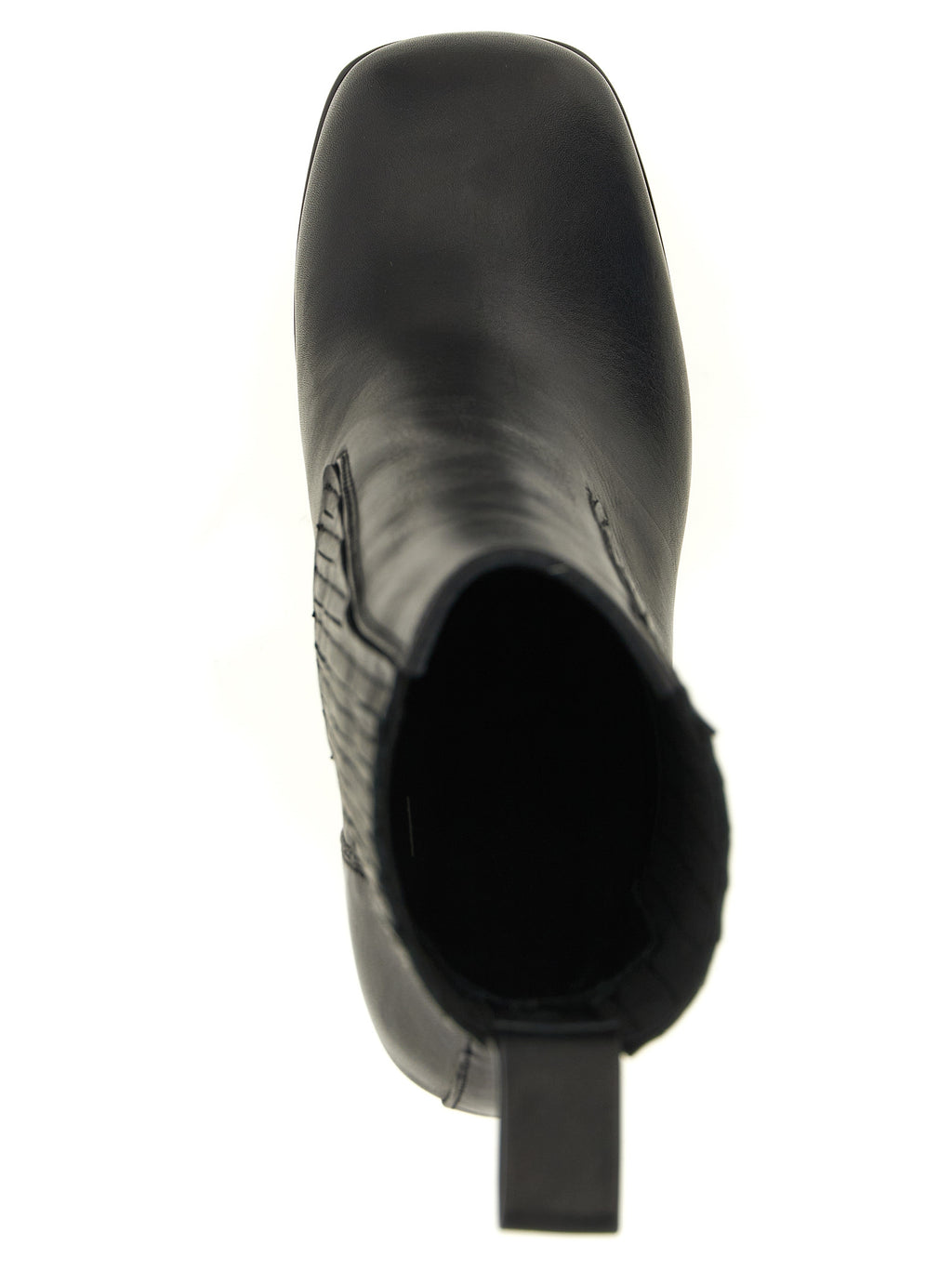 Black Calfskin Beatle Kiss Ankle Boots