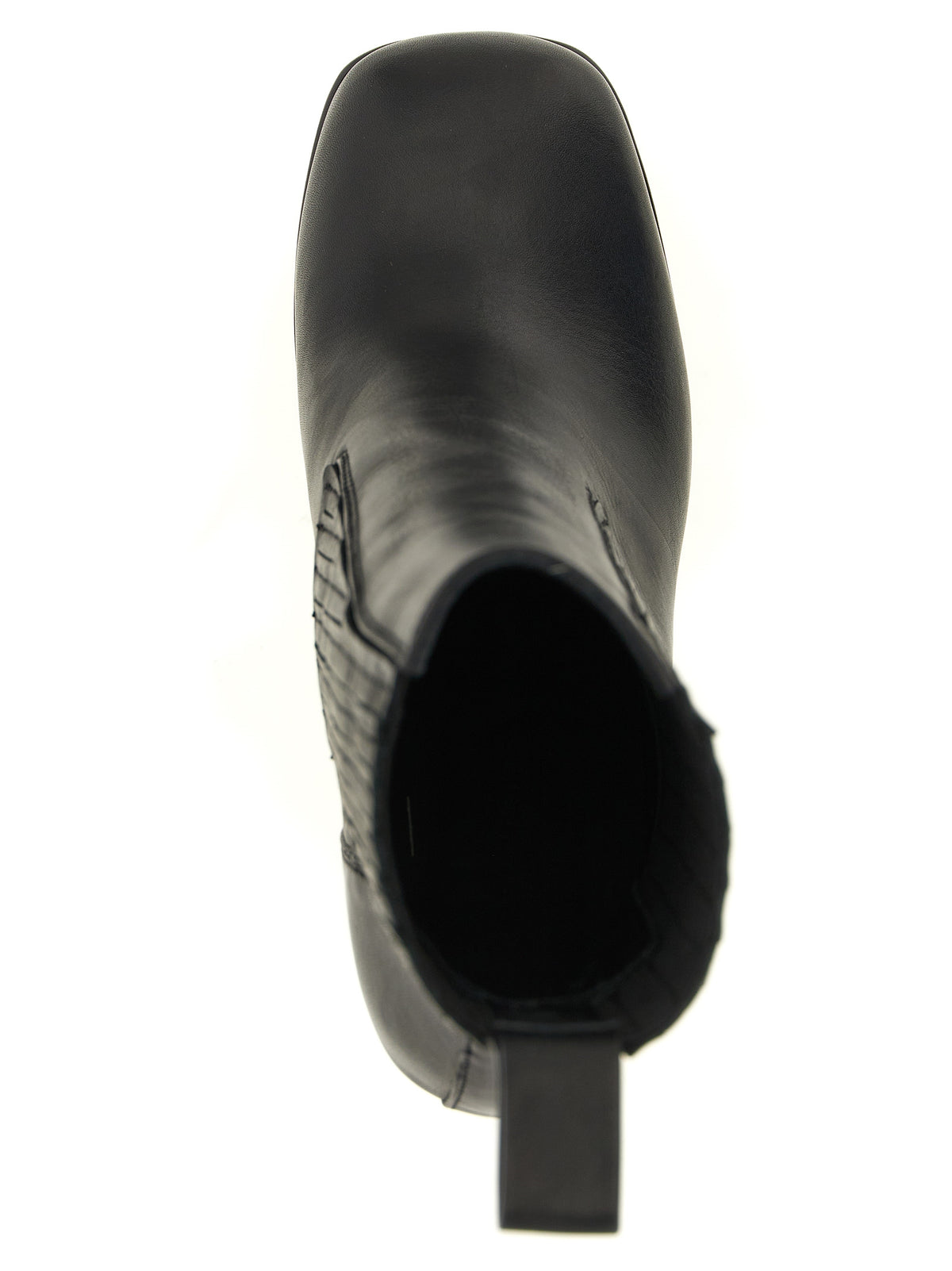 Black Calfskin Beatle Kiss Ankle Boots