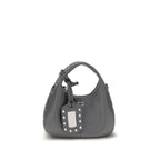 Mini Studded Leather Hobo Bag